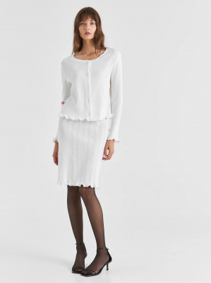 Юбка из ажурного трикотажа My Cotton Ш376 / тофу ЧЗ